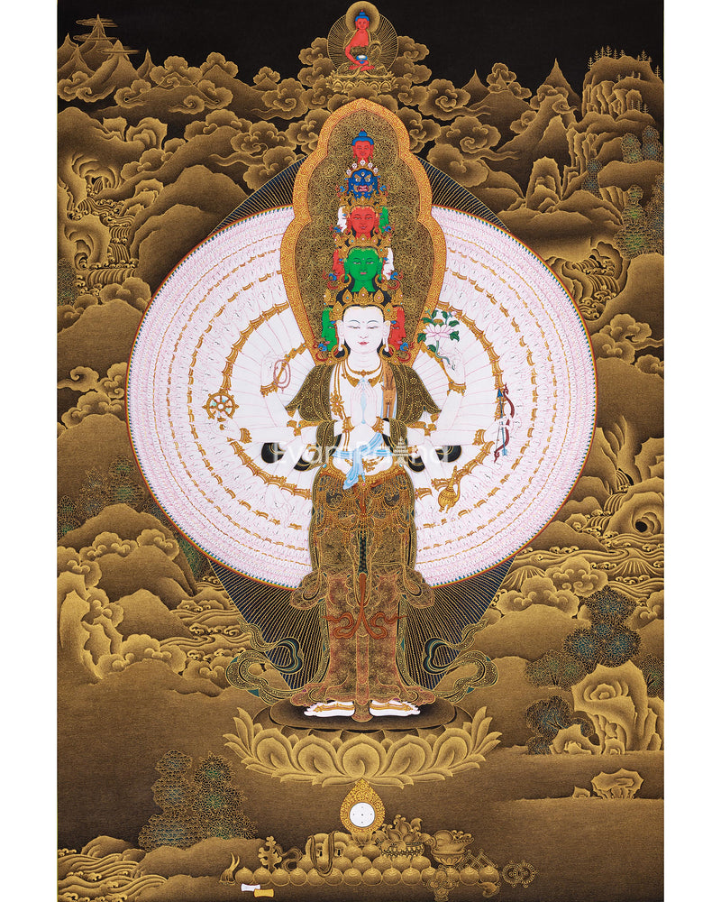 1000 Armed Chenresig Thangka