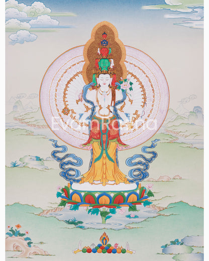 1000 Armed Chenrezig Bodhisattva Thangka