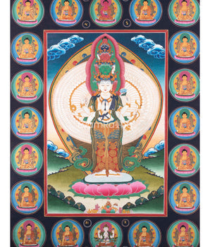 1000 Armed Chenrezig Thangka Print