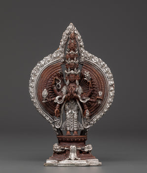 1000-armed-chenrezig-oxidized-copper-statue