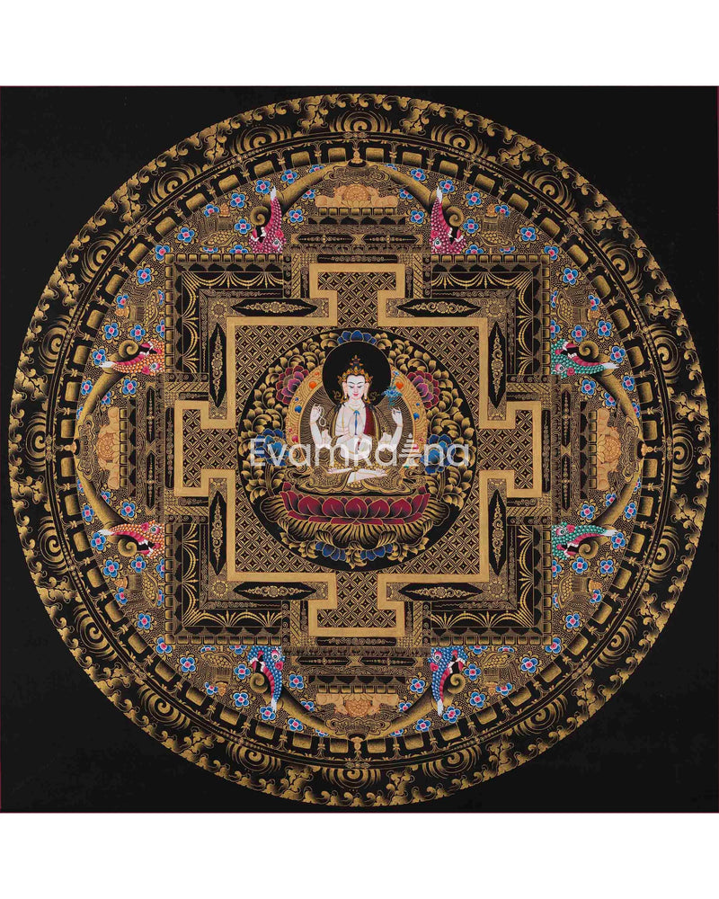 1000 Armed Chengrezig Mandala | Avalokiteshvara | Wheel of Time Thangka