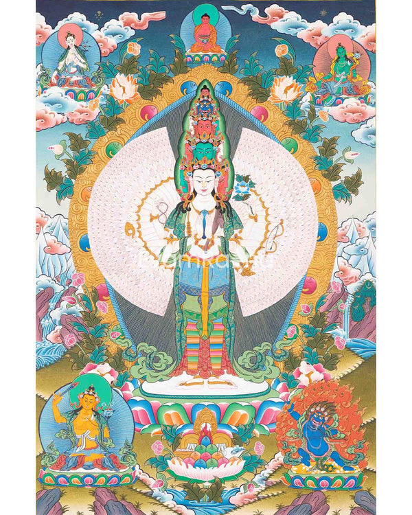 1000 Armed Lokeshvara Thangka