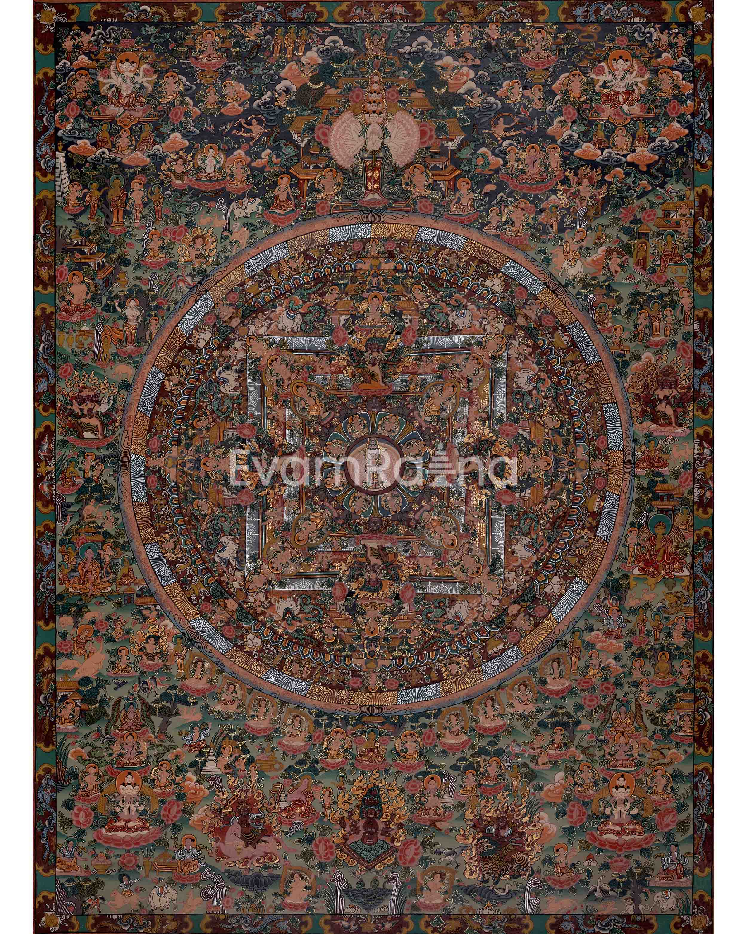 1000 armed Lokeshvara Thangka