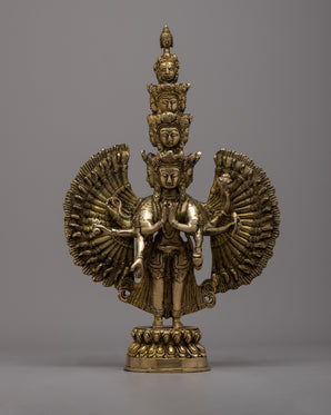 1000 Armed Chenrezig Brass Statue