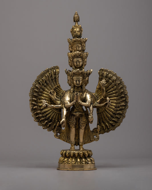 1000 Armed Chenrezig Brass Statue