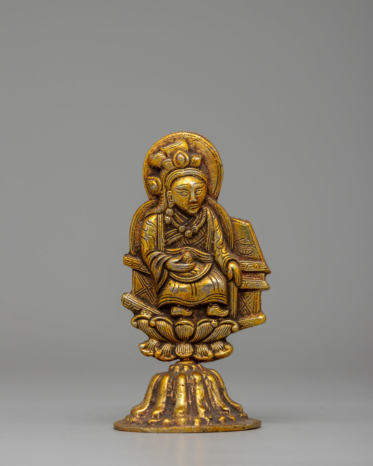 Buddhist King Chakravartin Artifacts | Brass with Gold & Silver Plating