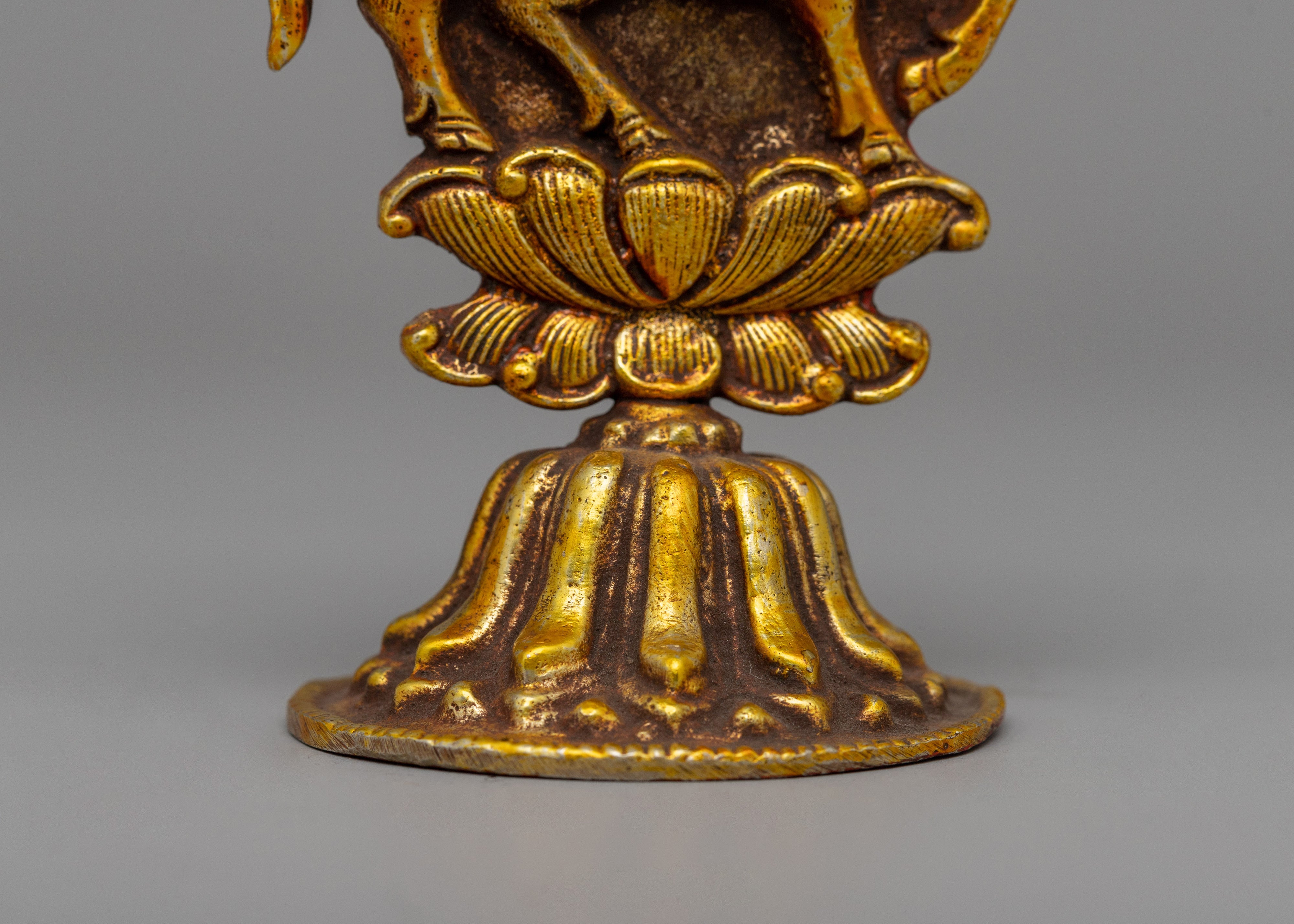 Buddhist King Chakravartin Artifacts | Brass with Gold & Silver Plating