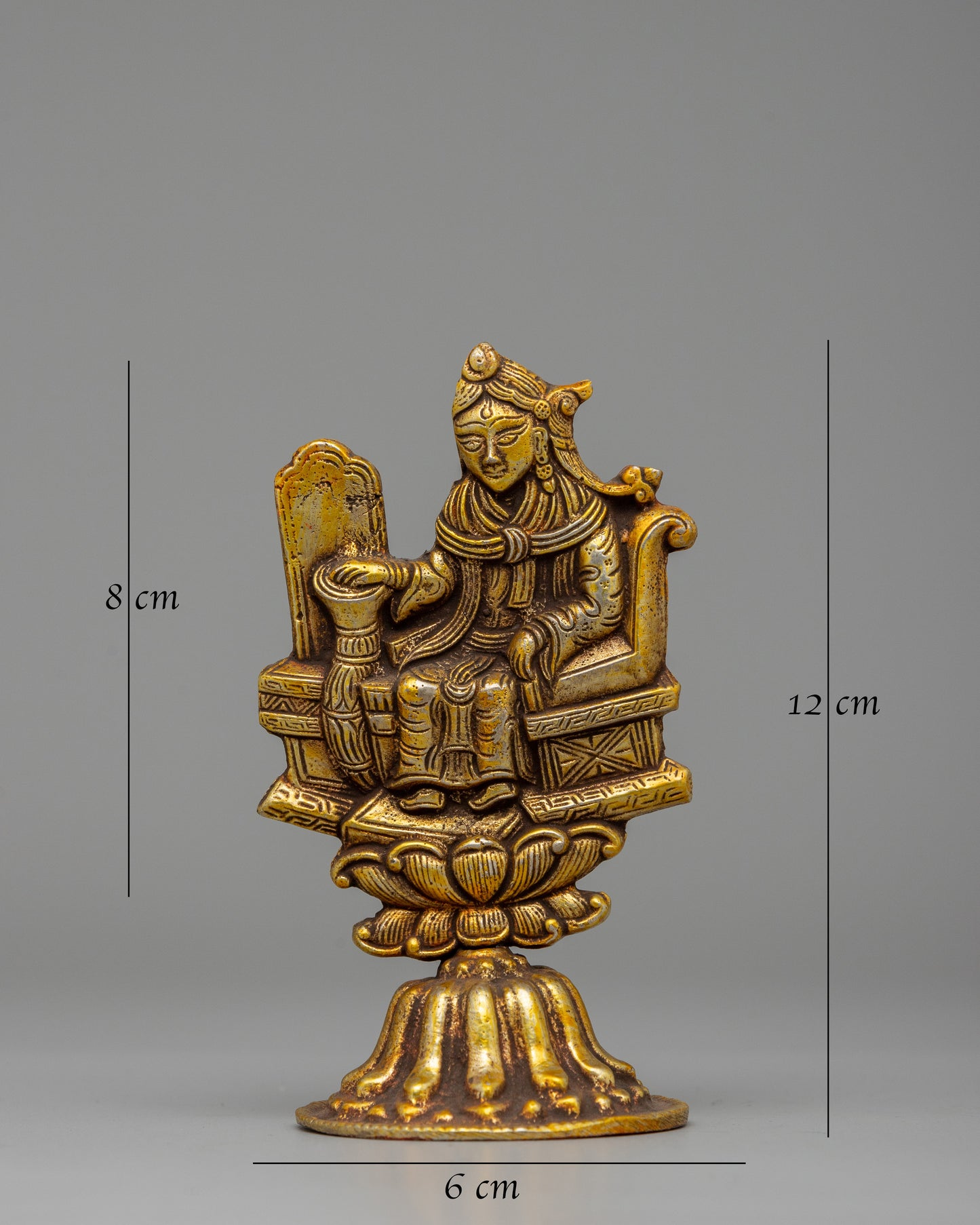 Gold & Silver-Plated King and Queen Set Statues | For Décor and Rituals