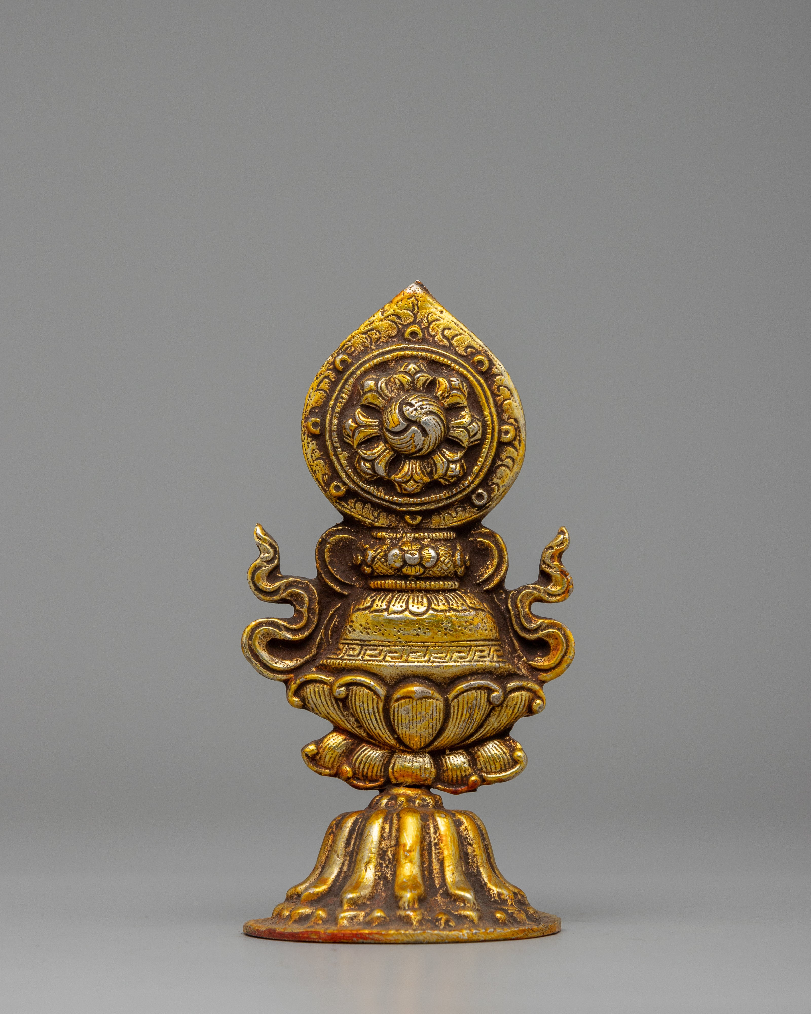 Buddhist King Chakravartin Artifacts | Brass with Gold & Silver Plating