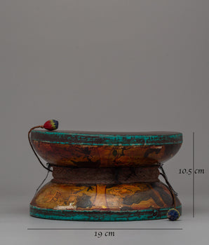 Wooden Damaru Drum | Spiritual Drum for Sacred Buddhist Practices
