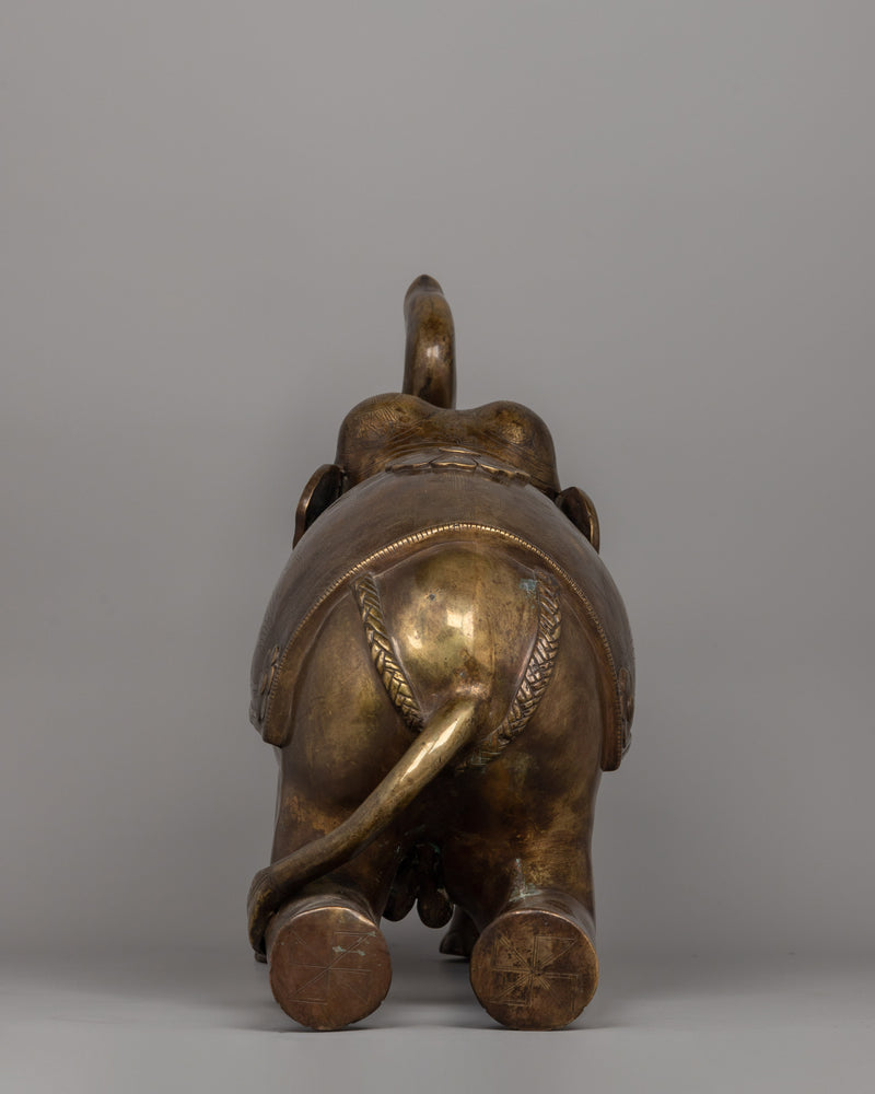 Two Statue Elephant Bronze Made | Oxidized Bronze Art Of