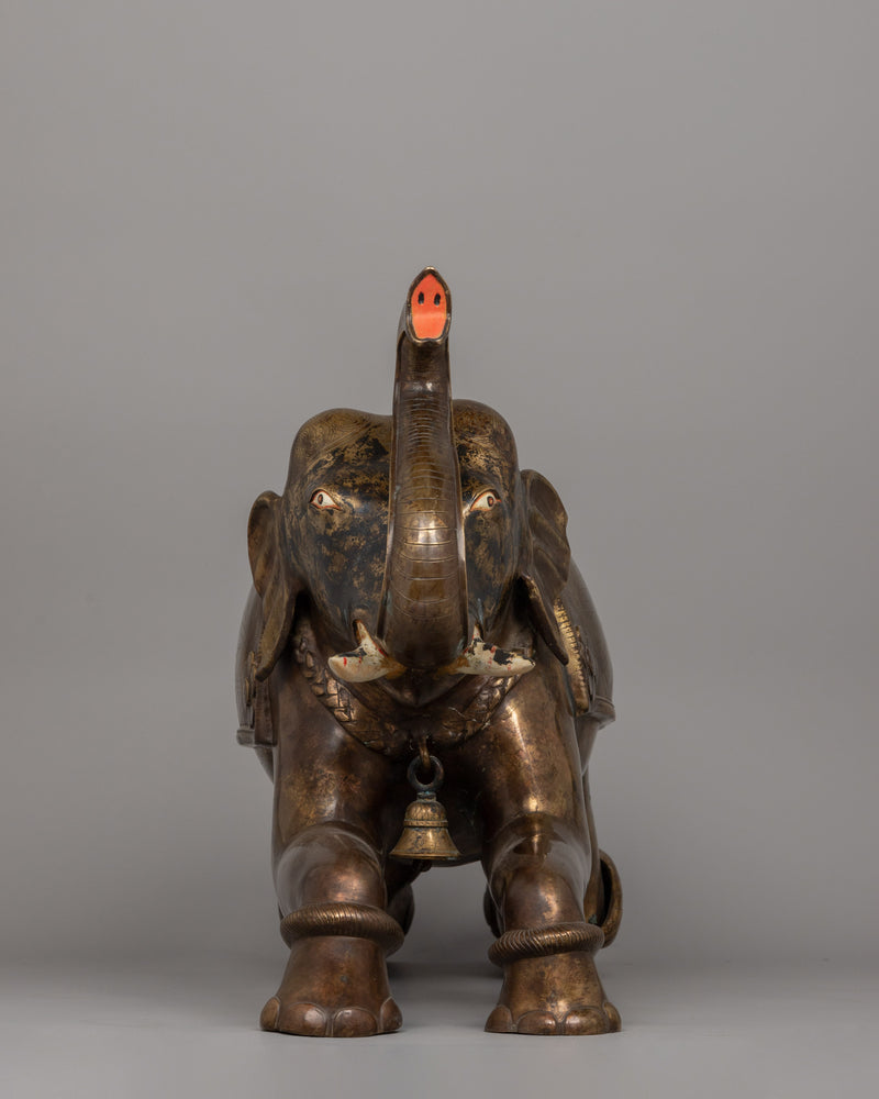 Two Statue Elephant Bronze Made | Oxidized Bronze Art Of