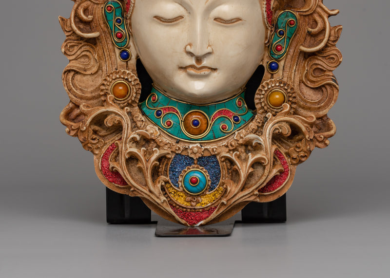 Ceramic Goddess Mask Wall Hanging- A Symbol of Serenity & Grace