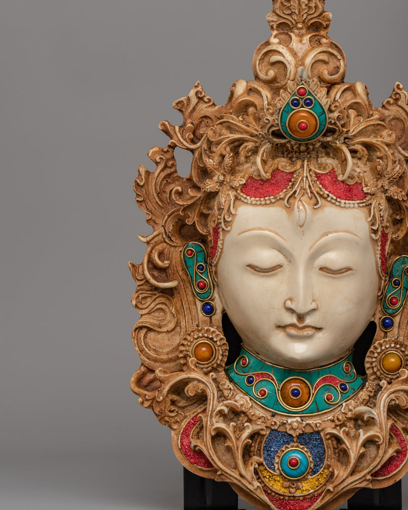 Ceramic Goddess Mask Wall Hanging- A Symbol of Serenity & Grace