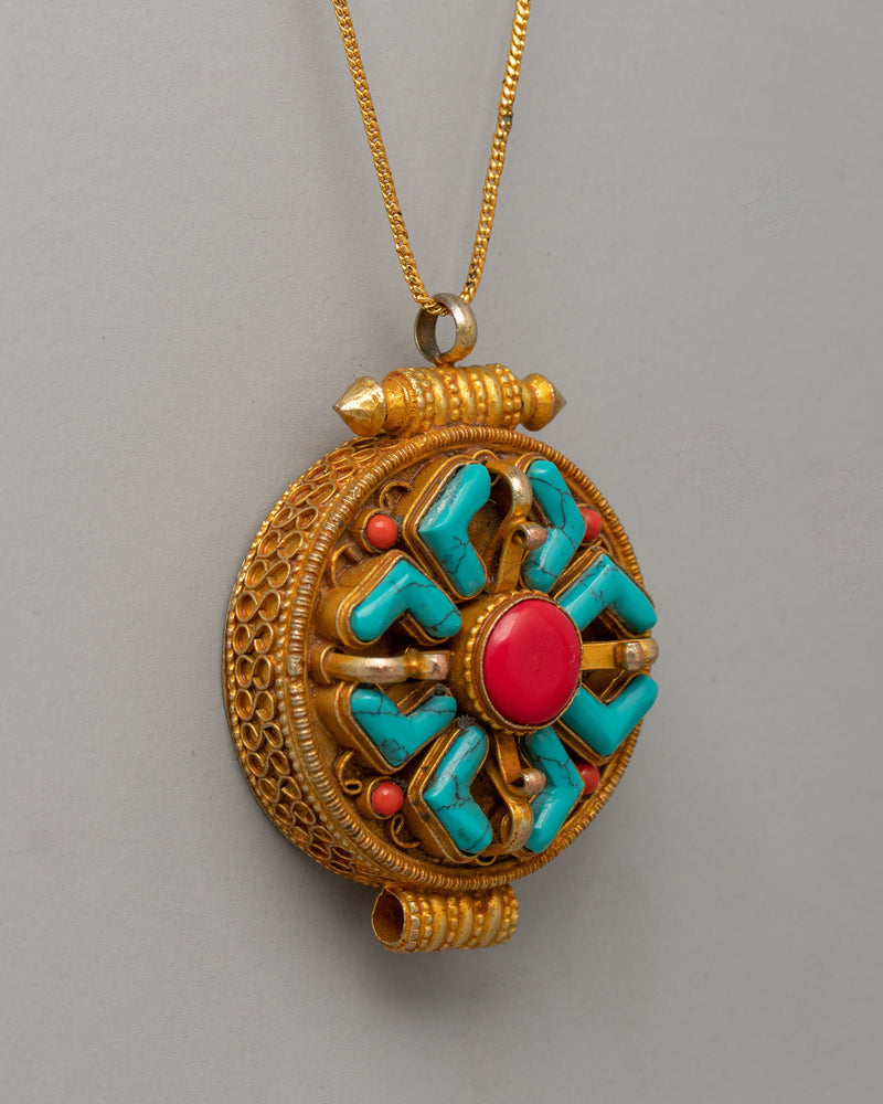 Tibetan Locket Ghau Box | Handmade Buddhist Jewelry