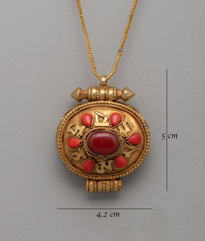 Tibetan Ghau Prayer Box Jewelry | Spiritual Jewelry for Storing Sacred Prayers