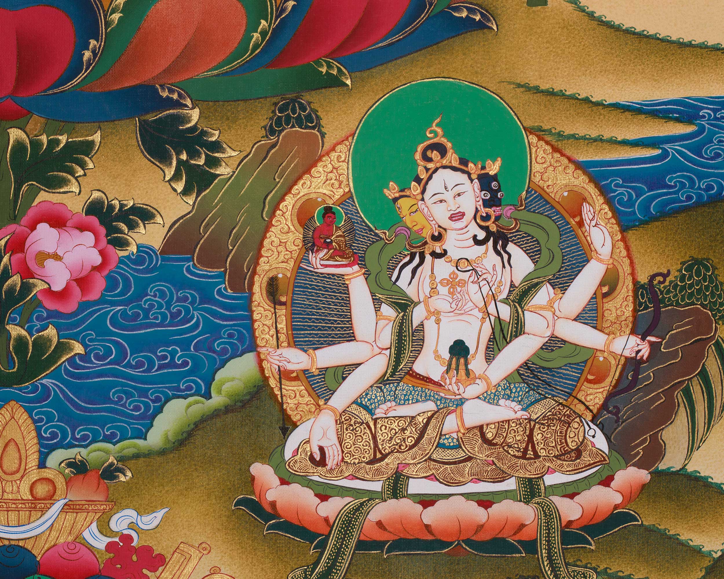 White Tara Spiritual Art | Sita Tara | Healing Deity | Female Buddha