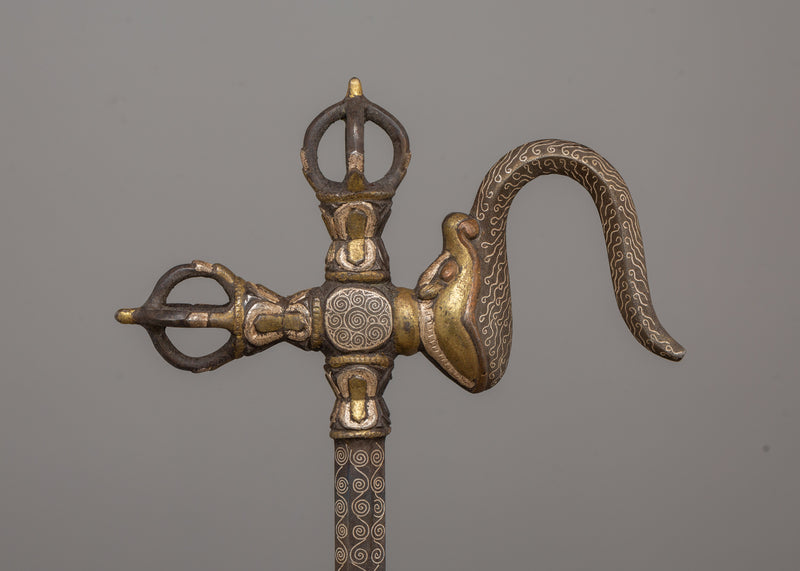 Tibetan Ritual Ankush | Ornate Ceremonial Hook with Intricate Detail