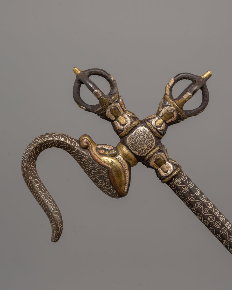 Tibetan Ritual Ankush | Ornate Ceremonial Hook with Intricate Detail