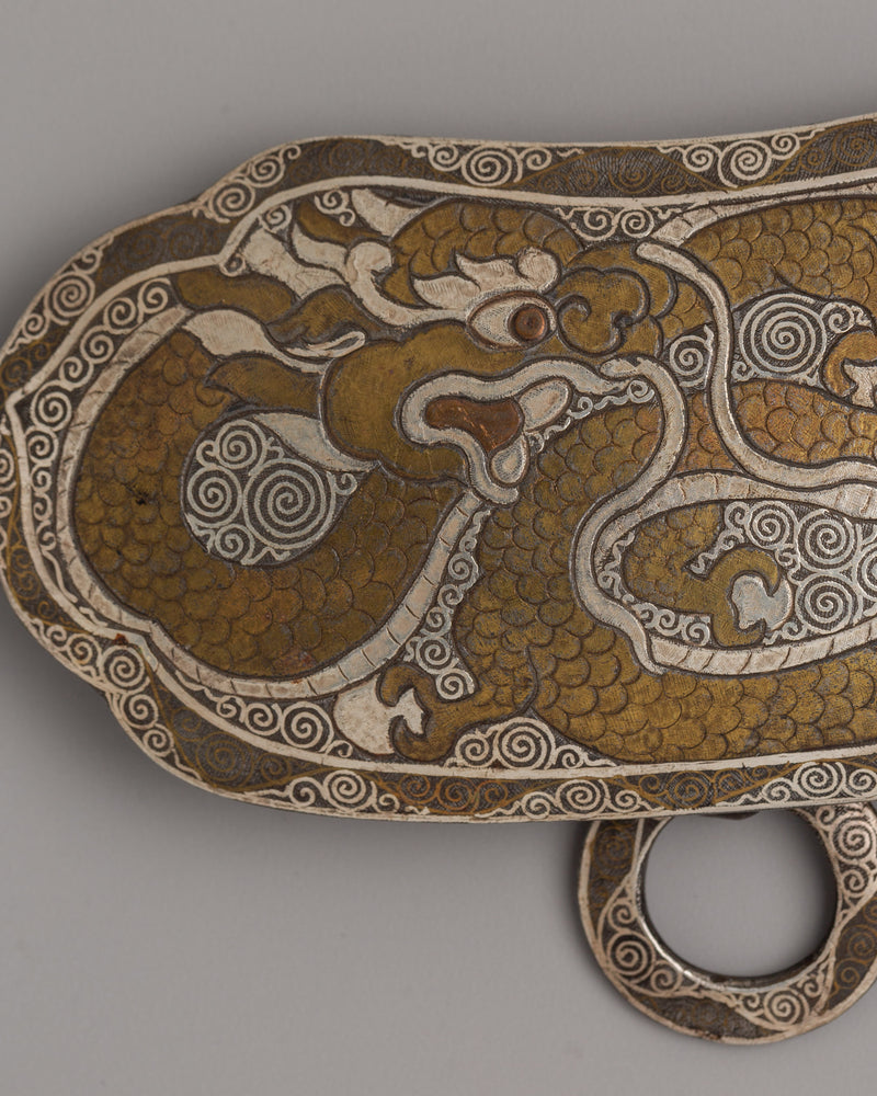 Tibetan Belt Buckle | Traditional Artisan Design with Intricate Detailing