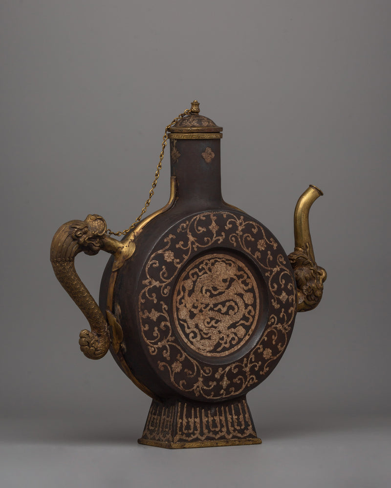 Tibetan Buddhist Beer Pitcher Set | Ritual and Decorative Masterpiece