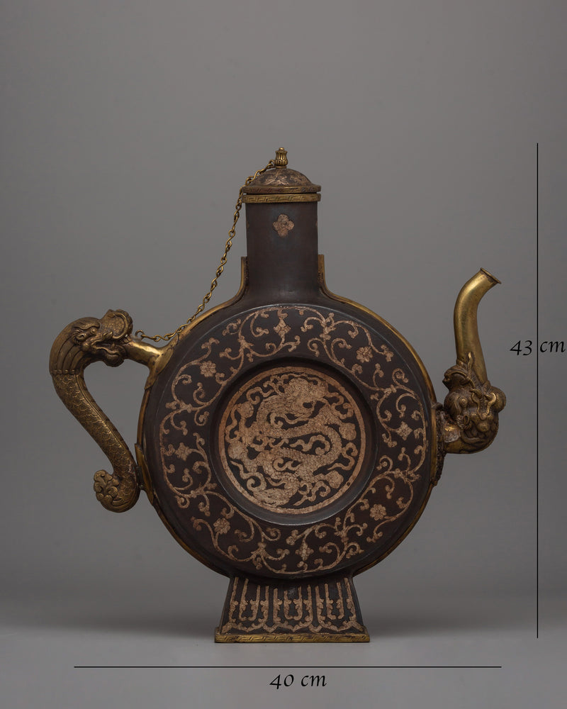 Tibetan Buddhist Beer Pitcher Set | Ritual and Decorative Masterpiece