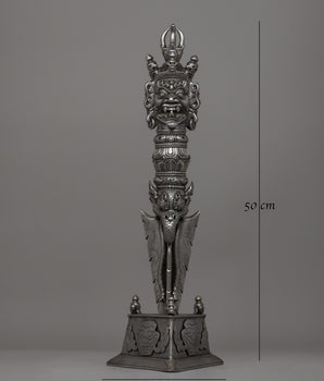 Handcrafted Iron Vajra Phurba |  A Sacred Tibetan Ritual Artifact