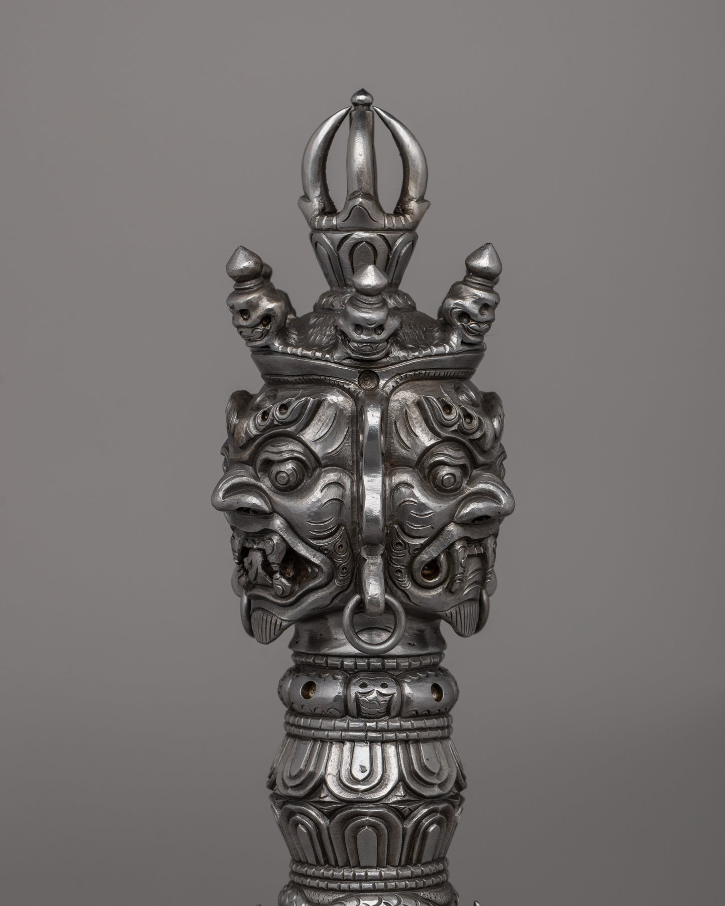 Handcrafted Iron Vajra Phurba |  A Sacred Tibetan Ritual Artifact