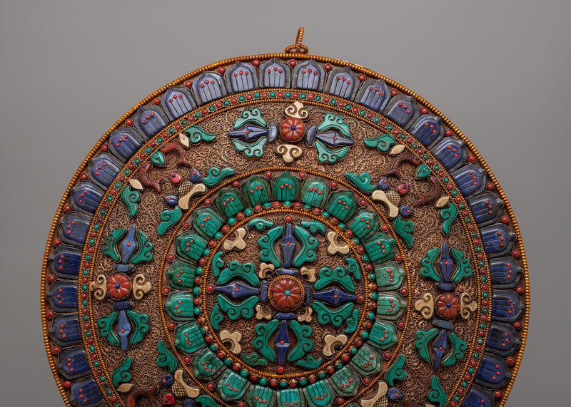 Vishwa Vajra Copper Mandala Wall Art |  A Symbol of Harmony and Spirituality