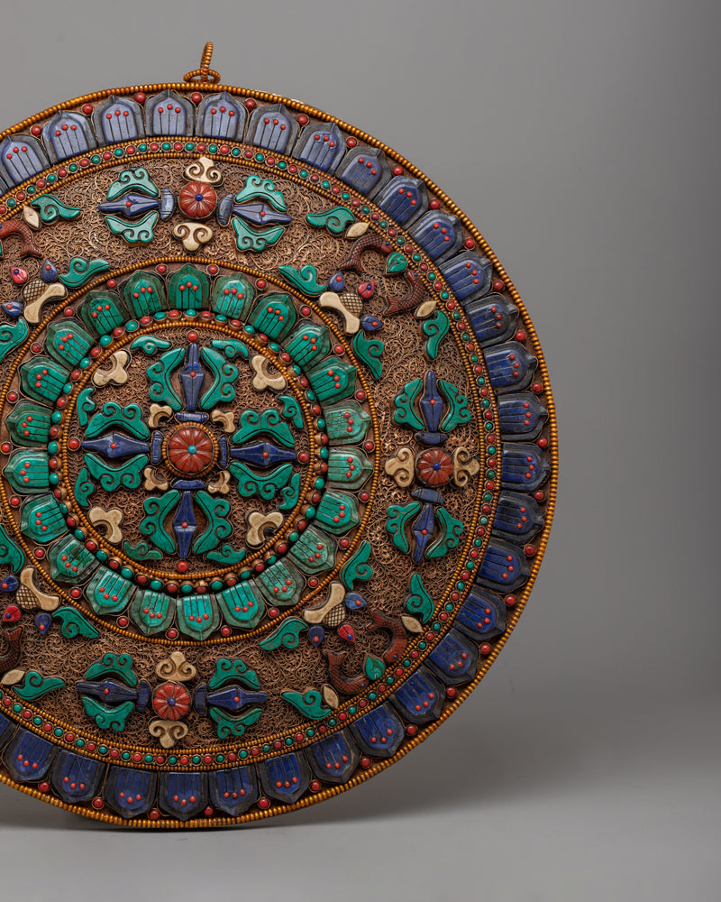 Vishwa Vajra Copper Mandala Wall Art |  A Symbol of Harmony and Spirituality