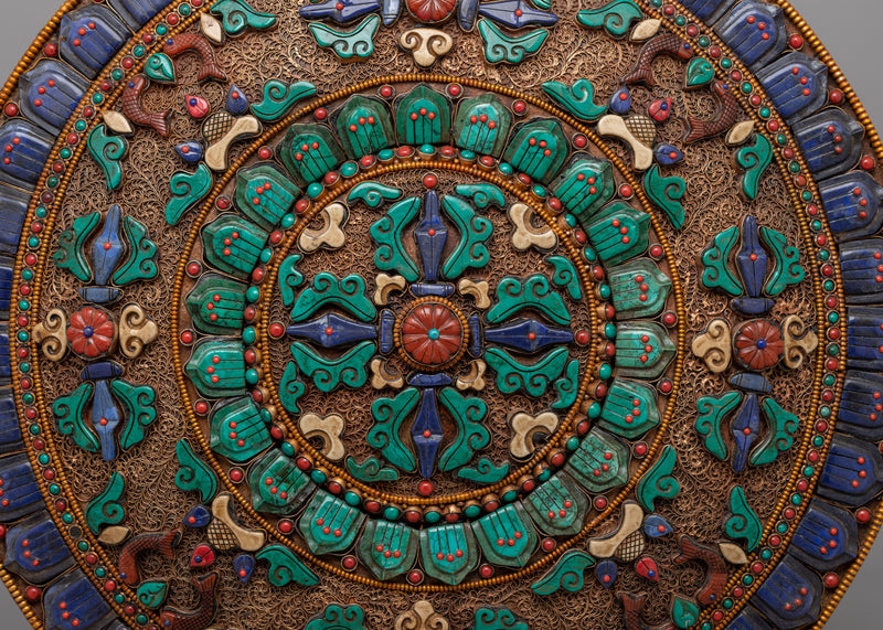 Vishwa Vajra Copper Mandala Wall Art |  A Symbol of Harmony and Spirituality