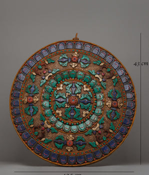 Vishwa Vajra Copper Mandala Wall Art |  A Symbol of Harmony and Spirituality