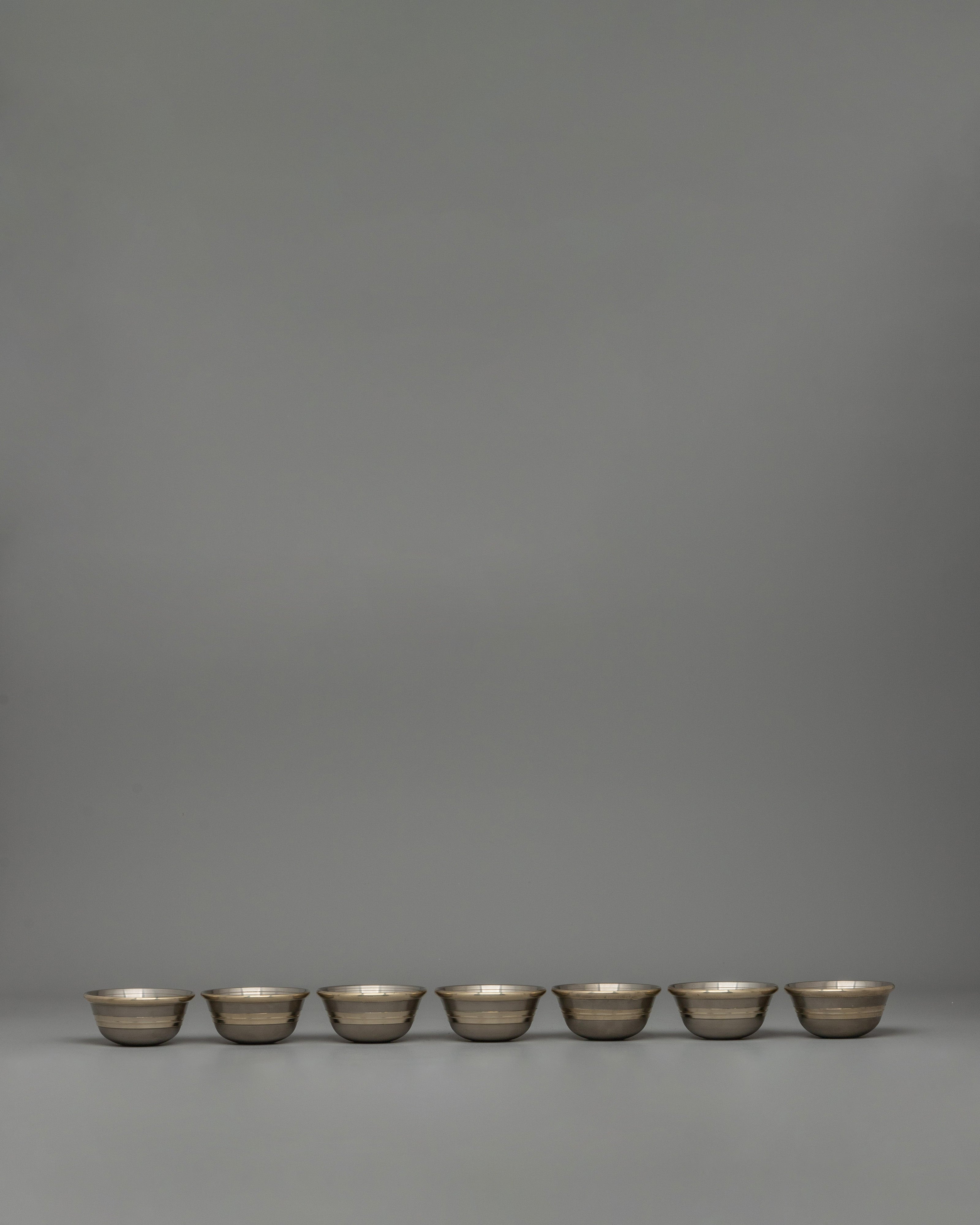 Set of Seven Tibetan Offering Bowls | Sacred Ritual Essentials