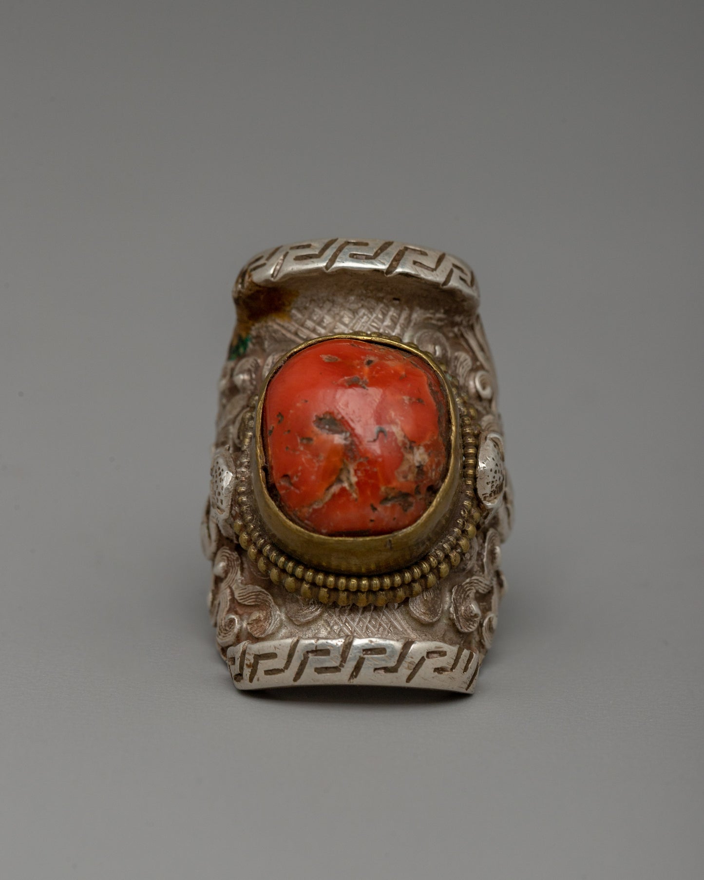 Tibetan Coral Ring | A Sacred Symbol of Elegance and Spirituality