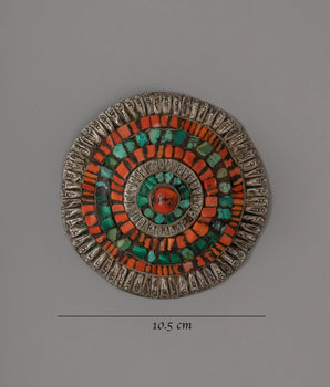 Tibetan Ceremonial Headgear | Authentic Himalayan Ceremonial Crown Piece