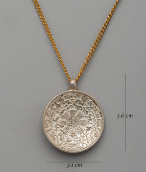 Silver Locket with Chinese Zodiac Symbols | Luck and Prosperity Charm