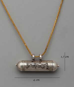 Locket with Sacred Tibetan Mantra | OM Mani Silver Pendant