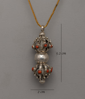 Vajra Symbol Locket | Handcrafted Tibetan Amulet Pendant