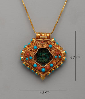 Tibetan Gold-Plated Buddha Pendant |  Meditation and Style
