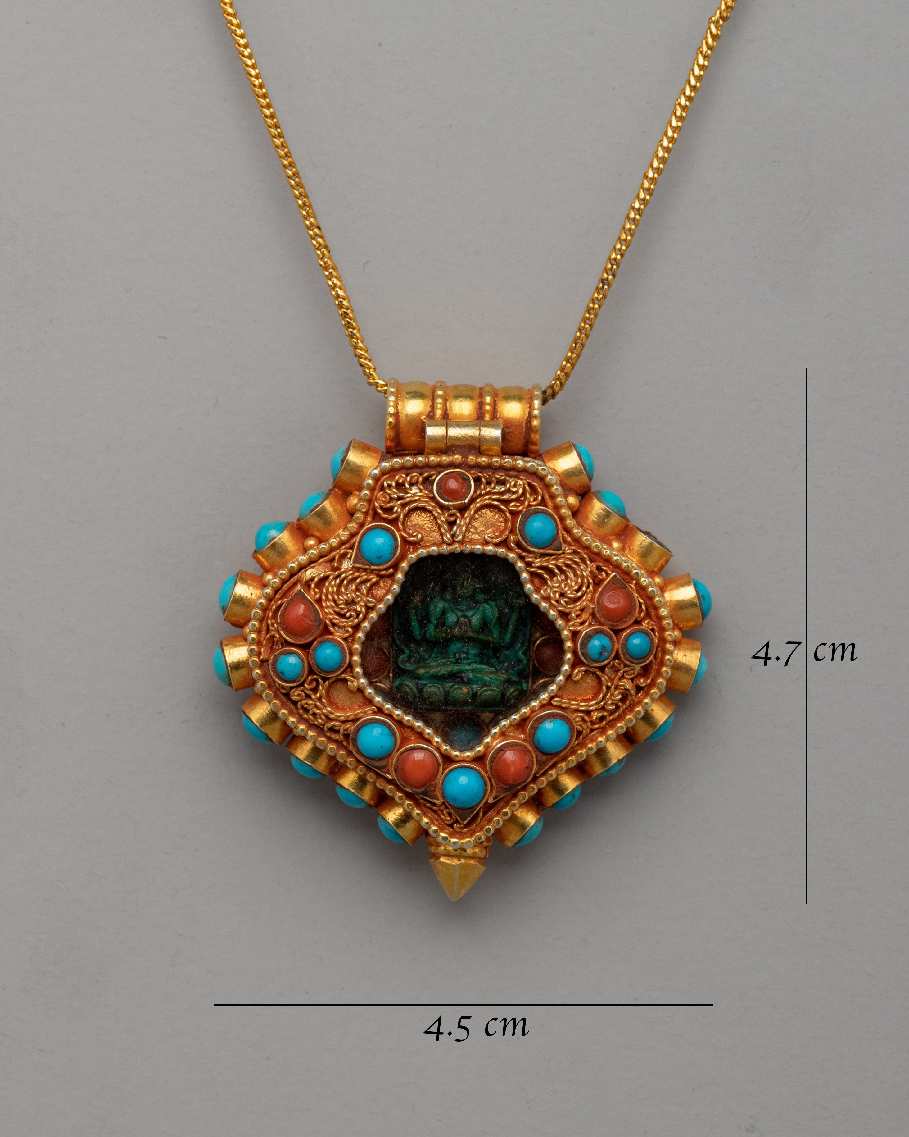 Tibetan Gold-Plated Buddha Pendant |  Meditation and Style