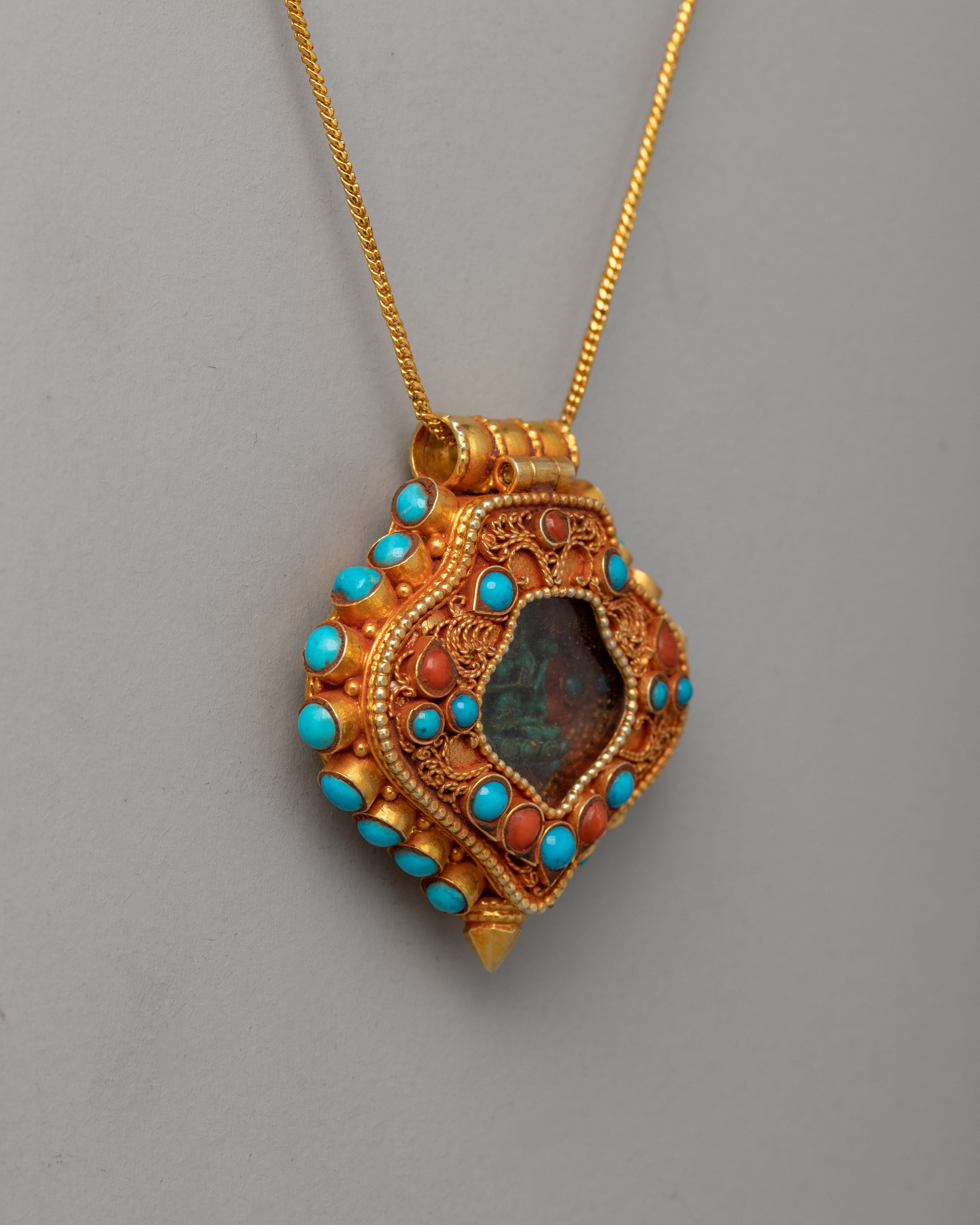 Tibetan Gold-Plated Buddha Pendant |  Meditation and Style