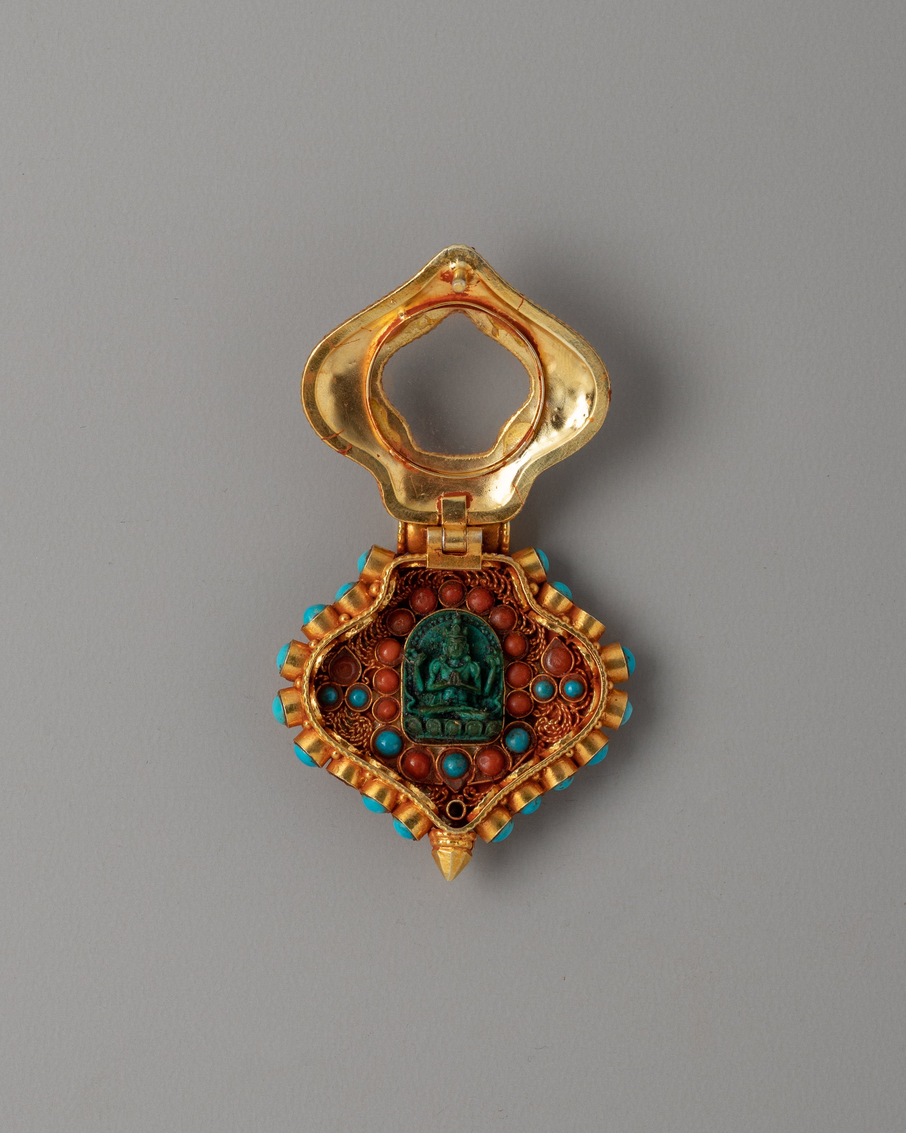 Tibetan Gold-Plated Buddha Pendant |  Meditation and Style