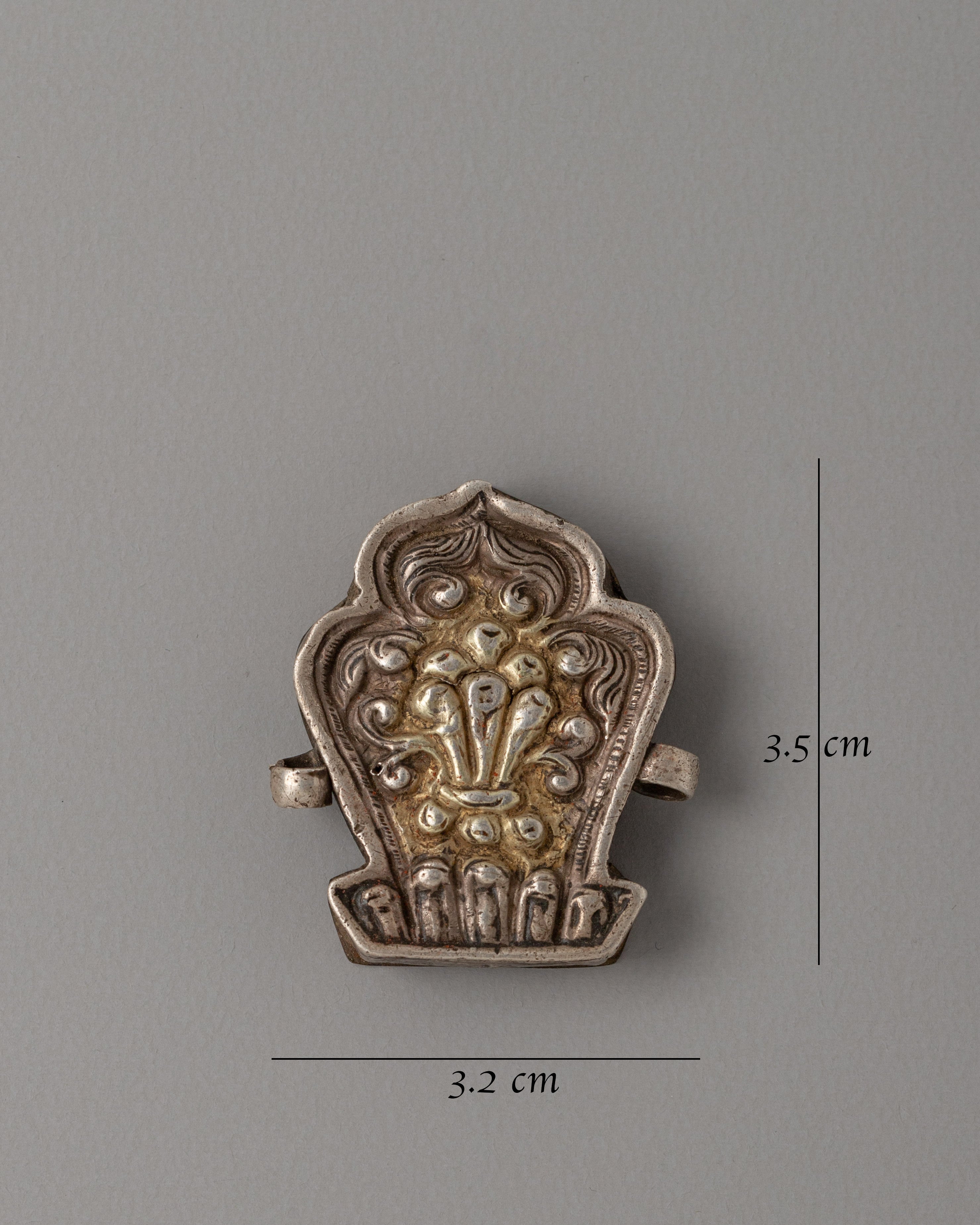 Silver-Plated Tibetan Ghau Box Pendant | Perfect for Spiritual Rituals