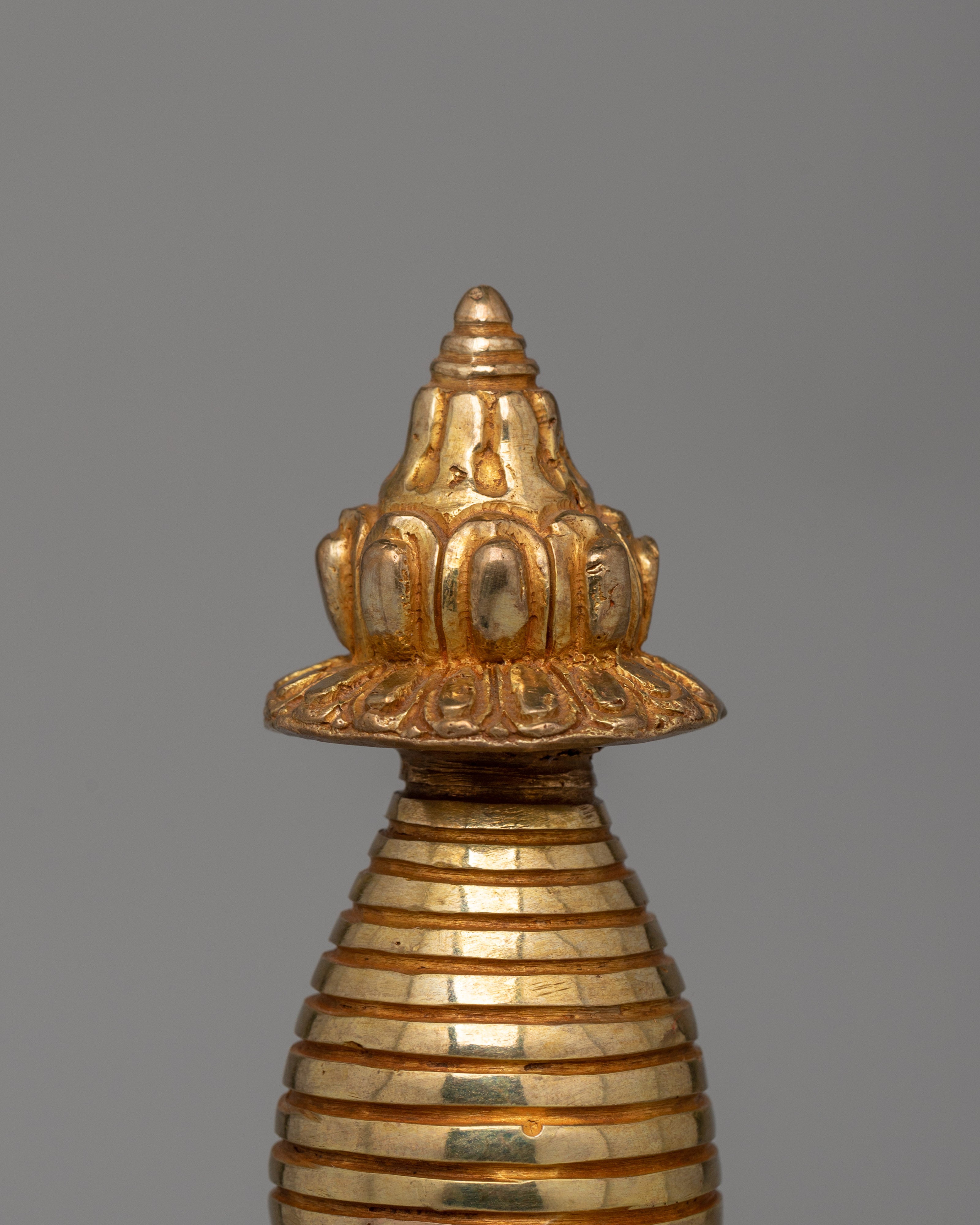 Traditional Buddhist Handmade Kadampa Stupa | Sacred Sculpture for Spiritual Growth and Peace