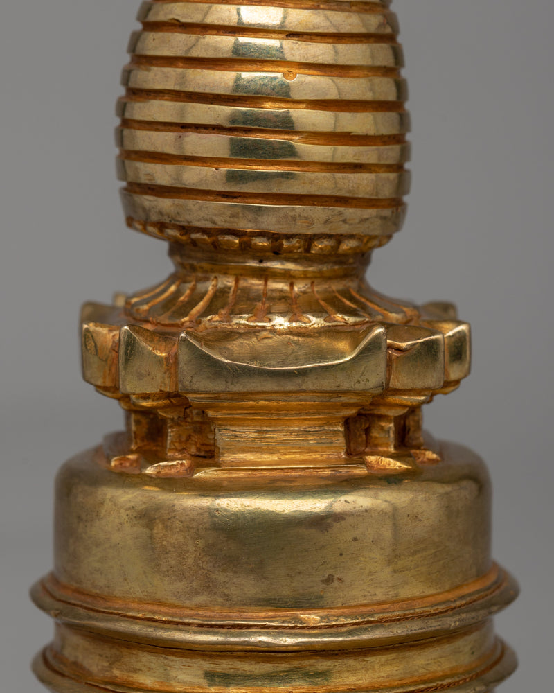 Traditional Buddhist Handmade Kadampa Stupa | Sacred Sculpture for Spiritual Growth and Peace