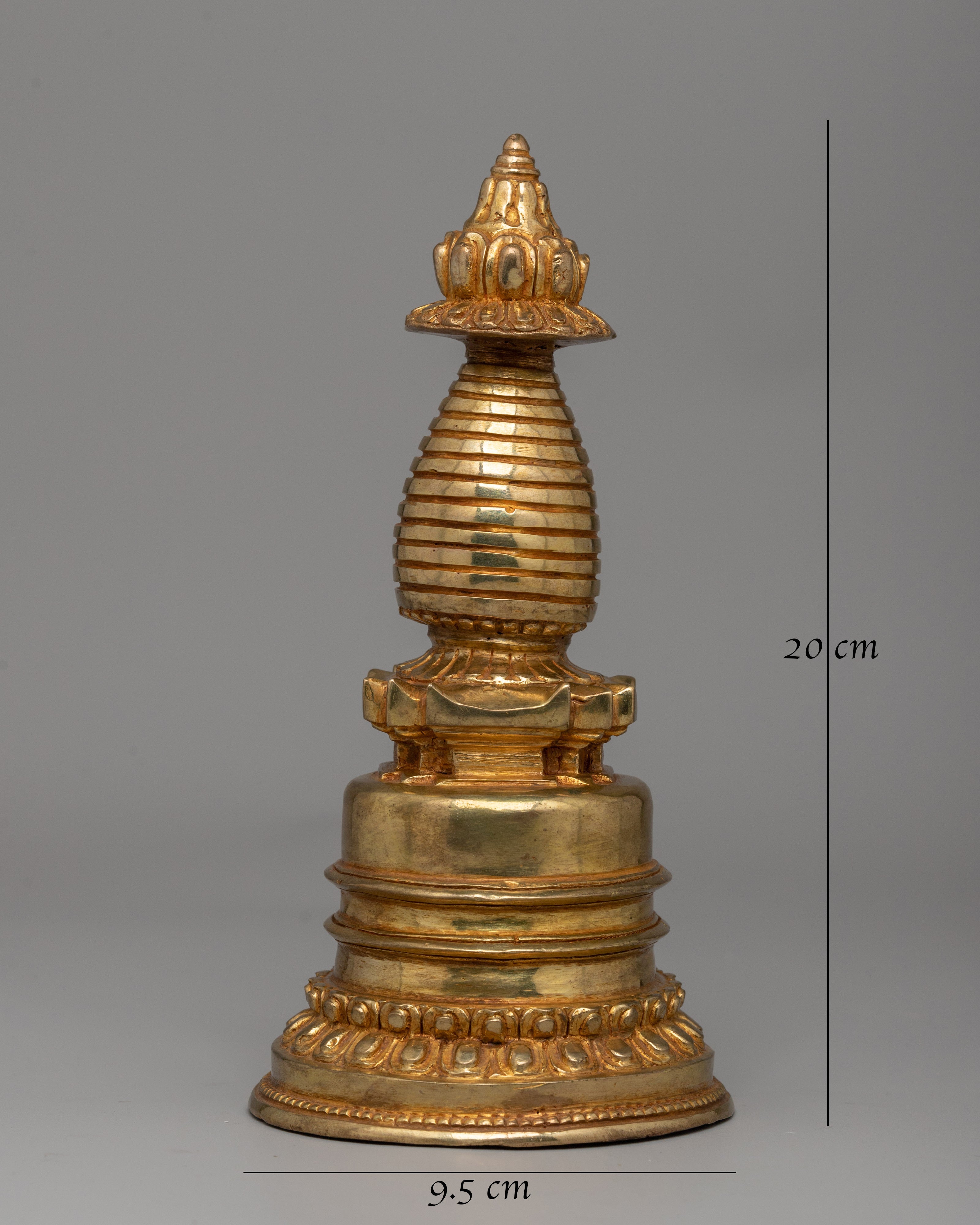 Traditional Buddhist Handmade Kadampa Stupa | Sacred Sculpture for Spiritual Growth and Peace