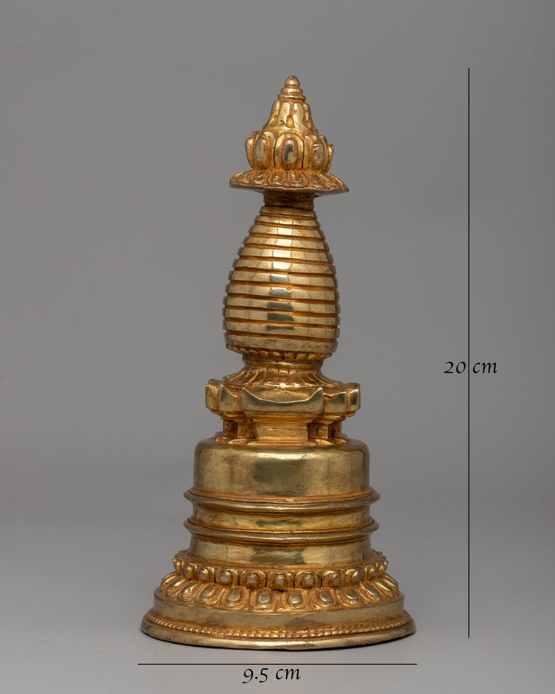 Traditional Buddhist Handmade Kadampa Stupa | Sacred Sculpture for Spiritual Growth and Peace