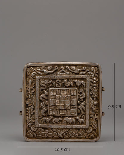 Handcrafted Square Ghau Box | A Timeless Tibetan Artifact