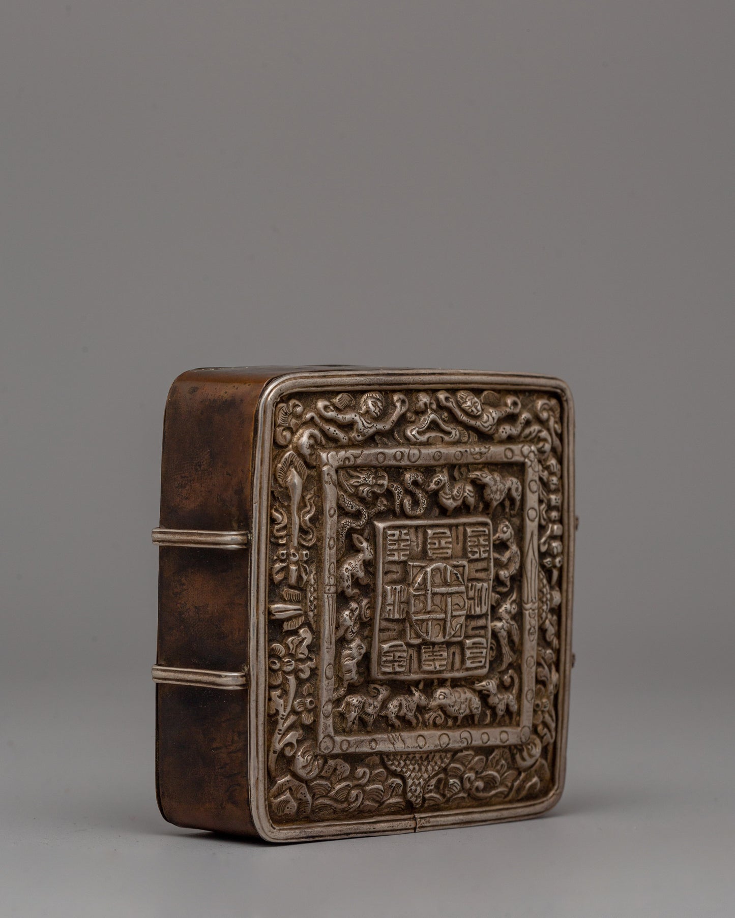 Handcrafted Square Ghau Box | A Timeless Tibetan Artifact