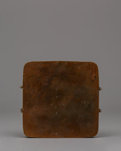 Handcrafted Square Ghau Box | A Timeless Tibetan Artifact